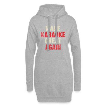Karaoke - Hoodie-Kleid - Grau meliert - Vorne