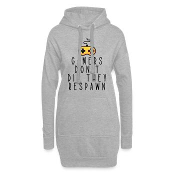 Gamer - Sweat-shirt à capuche long Femme - gris chiné - Devant