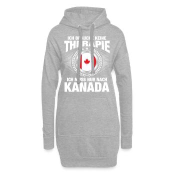 Kanada Spruch Urlaub Liebe Geschenk Auswandern - Hoodie-Kleid - Grau meliert - Vorne