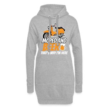 Schwalbe KR51 Moped and Beer Bier T-Shirt Design - Hoodie-Kleid - Grau meliert - Vorne