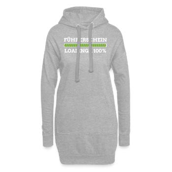 Führerschein loading 100% Auto Moped Prüfung Shirt - Hoodie-Kleid - Grau meliert - Vorne