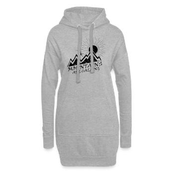 Ski Mountains are calling - Hoodie-Kleid - Grau meliert - Vorne