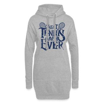 Entraîneur de tennis instructeur de tennis - Sweat-shirt à capuche long Femme - gris chiné - Devant
