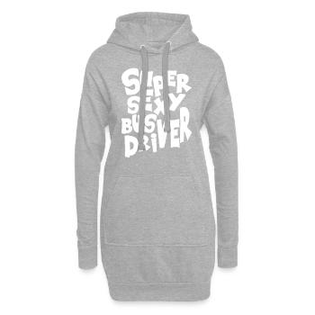 conducteur - Sweat-shirt à capuche long Femme - gris chiné - Devant