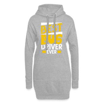 conducteur - Sweat-shirt à capuche long Femme - gris chiné - Devant