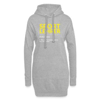 Sportlehrer Sport Lehrer Spruch Schule Geschenk - Hoodie-Kleid - Grau meliert - Vorne