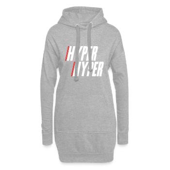 hyper hyper - Sweat-shirt à capuche long Femme - gris chiné - Devant