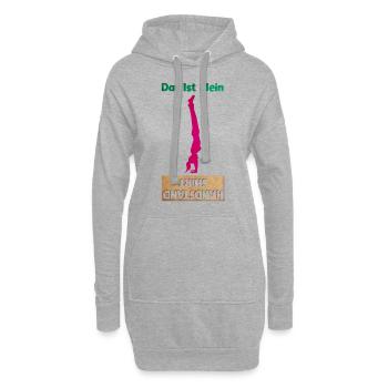 Akrobatik Handstand Lernen Üben Geschenk - Hoodie-Kleid - Grau meliert - Vorne