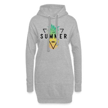 Ananas Summer Vibes Sommer Gefühle - Hoodie-Kleid - Grau meliert - Vorne