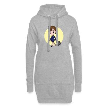 Hôtesse de l'air hôtesse de l'air cartoon hôtesse de l'air - Sweat-shirt à capuche long Femme - gris chiné - Devant