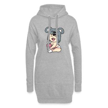 Bébé Koala - Sweat-shirt à capuche long Femme - gris chiné - Devant
