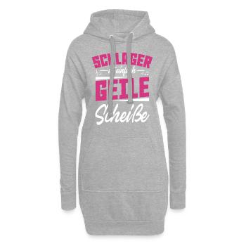 Schlager - Hoodie-Kleid - Grau meliert - Vorne