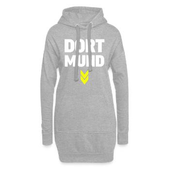 Dort Mund Lustig Spaß Karneval Fasching Versaut - Hoodie-Kleid - Grau meliert - Vorne