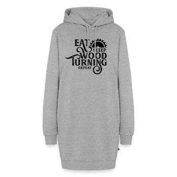 Équipe de tournage sur bois Tourneurs sur bois Tourneurs sur bois - Sweat-shirt à capuche long Femme - gris chiné - Devant