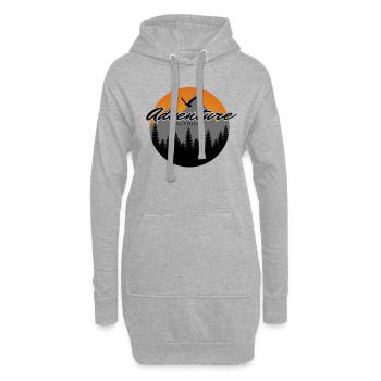 Aventure Nature Montagne Camping Randonnée en plein air - Sweat-shirt à capuche long Femme - gris chiné - Devant