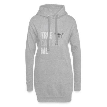 Drohne Pilot - Hoodie-Kleid - Grau meliert - Vorne