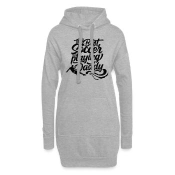 Fußball Papa - Hoodie-Kleid - Grau meliert - Vorne