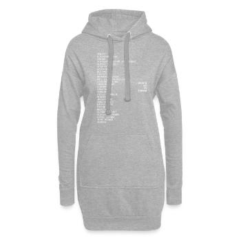 Rechts Ist Es Einsam Links Politik Liebe Geschenk - Hoodie-Kleid - Grau meliert - Vorne