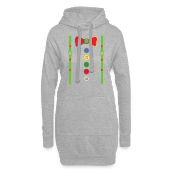 Clown carnaval costume de carnaval - Sweat-shirt à capuche long Femme - gris chiné - Devant