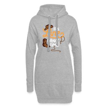 son temps de danse en ligne cowboy dance country humour - Sweat-shirt à capuche long Femme - gris chiné - Devant