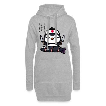 Japanese cook - Hoodie Dress - heather grey - Front