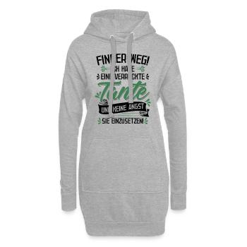 Finger weg! Ich habe eine verrückte Tante - Baby - - Hoodie-Kleid - Grau meliert - Vorne