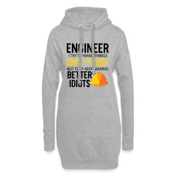 Engineer - Hoodie-Kleid - Grau meliert - Vorne