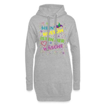 Mein Kostüm ist in der Wäsche - Hoodie-Kleid - Grau meliert - Vorne
