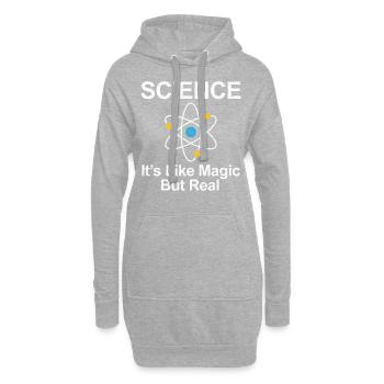 Science - C'est comme un cadeau magique mais réel - Sweat-shirt à capuche long Femme - gris chiné - Devant