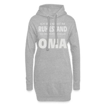 Rentnerin Professionelle Oma im Ruhestand Rente - Hoodie-Kleid - Grau meliert - Vorne