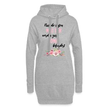Nur die besten Mütter werden zur Oma befördert - Hoodie-Kleid - Grau meliert - Vorne