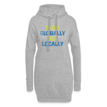 Le changement climatique - Sweat-shirt à capuche long Femme - gris chiné - Devant
