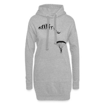 Fallschirmspringer Evolution - Hoodie-Kleid - Grau meliert - Vorne