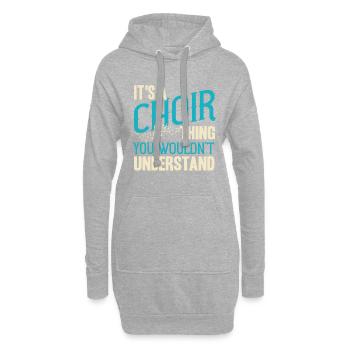 chorale - Sweat-shirt à capuche long Femme - gris chiné - Devant