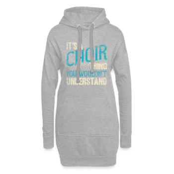 Chor Singen Gospel Sänger - Hoodie-Kleid - Grau meliert - Vorne