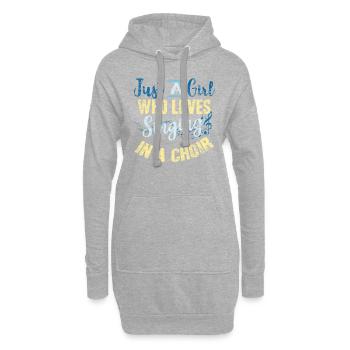 Chor Sängerin - Hoodie-Kleid - Grau meliert - Vorne