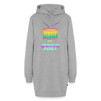 WENN ET TRÖMMELCHE JEHT - Hoodie-Kleid - Grau meliert - Vorne