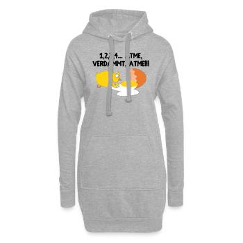 1, 2, 3, 4 Atme, verdammt, atme! Erste Hilfe - Hoodie-Kleid - Grau meliert - Vorne