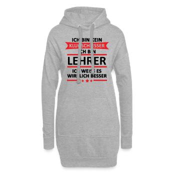 Tshirt für Lehrer - Hoodie-Kleid - Grau meliert - Vorne