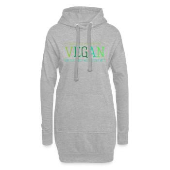 Vegan Vegetarier Vegetarisch Veganer Bio Geschenk - Hoodie-Kleid - Grau meliert - Vorne