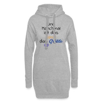 Süßer Baby Spruch - Oma Und Opa Schwangerschaft - Hoodie-Kleid - Grau meliert - Vorne