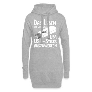 Informatiker Programmierer Student - Hoodie-Kleid - Grau meliert - Vorne