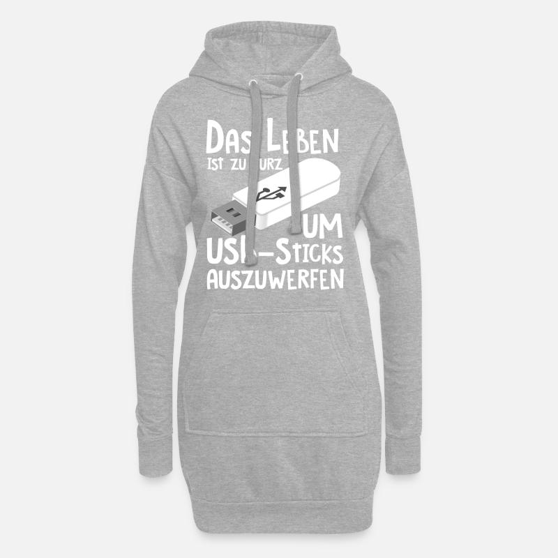 Informatiker Programmierer Student - Hoodie-Kleid - Grau meliert