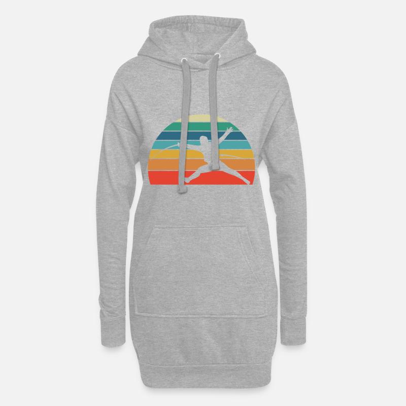 Fechten - Hoodie-Kleid - Grau meliert