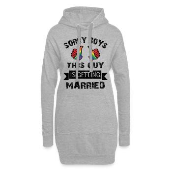 Adieu LGBT enterrement de vie de garçon - Sweat-shirt à capuche long Femme - gris chiné - Devant