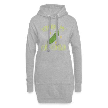 Gurke - Hoodie-Kleid - Grau meliert - Vorne