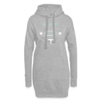 Umriss Eines Flugzeugs - Aircraft Pilot - Hoodie-Kleid - Grau meliert - Vorne