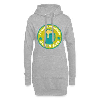 Ich Mache Diagnosen Gegen Bier - Doktor - Hoodie-Kleid - Grau meliert - Vorne