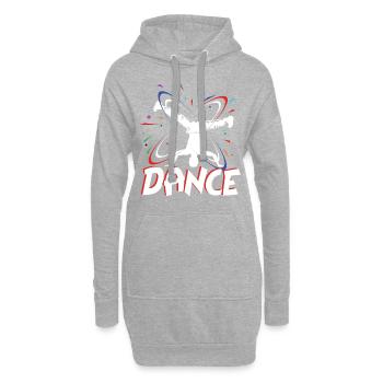 Break dance dance - Sweat-shirt à capuche long Femme - gris chiné - Devant