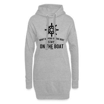 Cadeau de bateau de bateau de capitaine de voile - Sweat-shirt à capuche long Femme - gris chiné - Devant